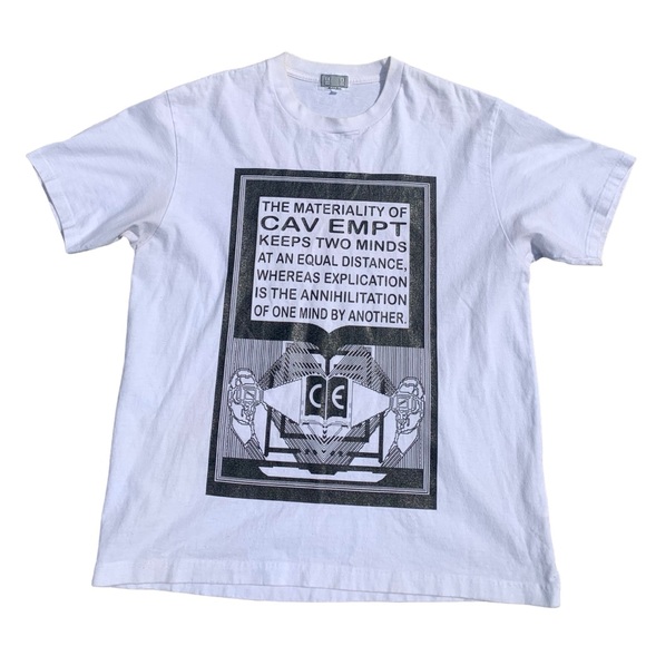 Cav Empt White Black Graphic Print T Shirt Size Large - Picture 1 of 6